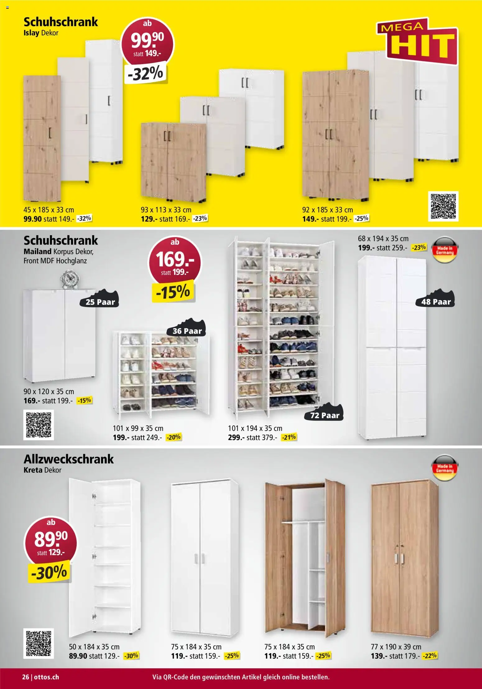 Otto's Aktionen Möbelflyer – gültig ab 01.09.2026 | Seite: 26 | Produkte: Schuhschrank