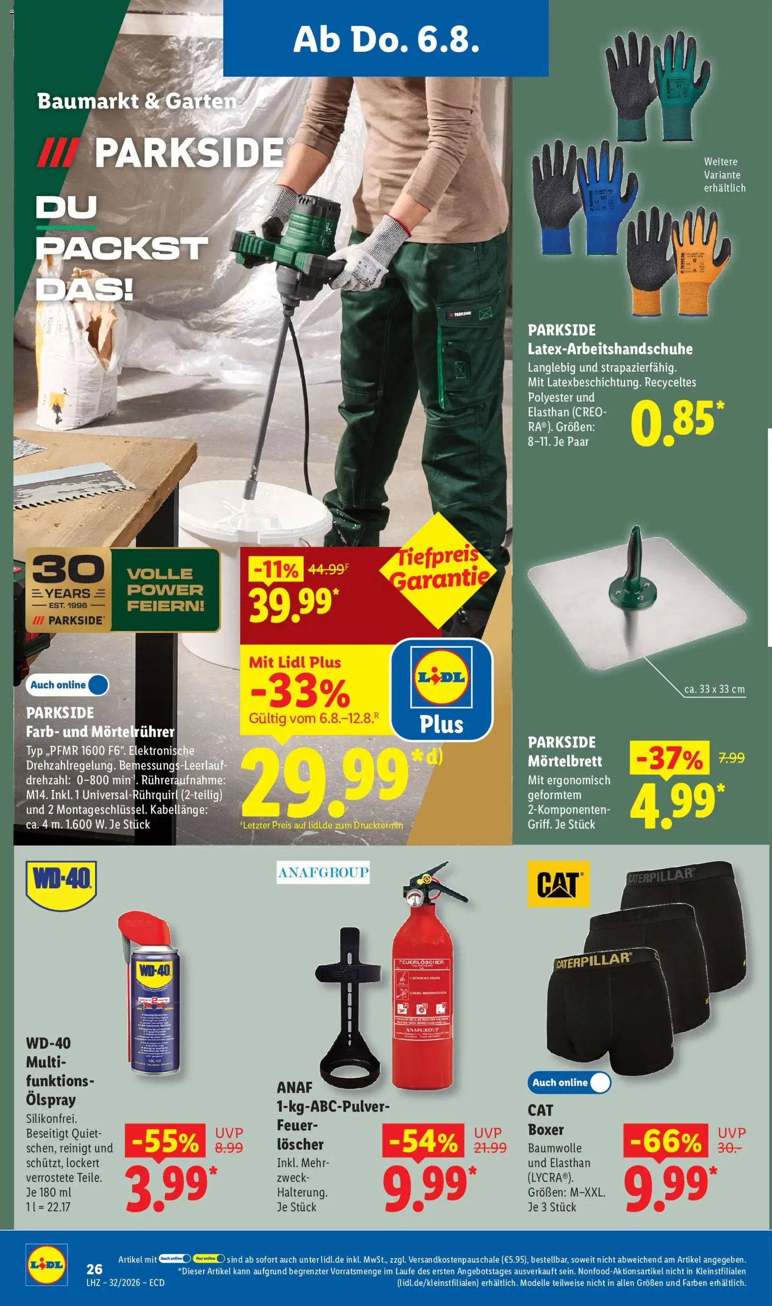 Lidl Německo leták od 03.08.2026 | Strana: 20 | Produkty: Parkside