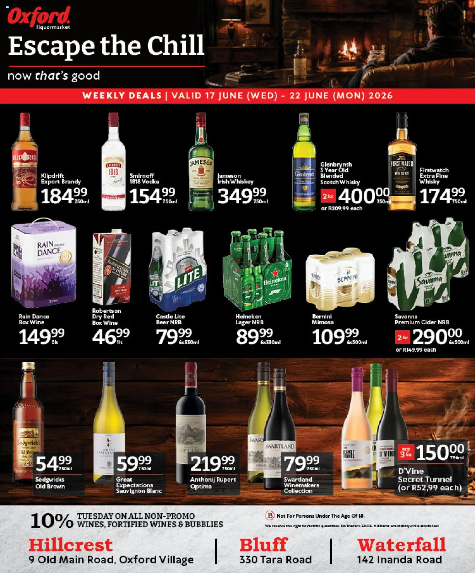 New Oxford Freshmarket catalogue – valid from 17.06.2026 | Page: 1 | Products: Cider, Wine, Beer, Whiskey