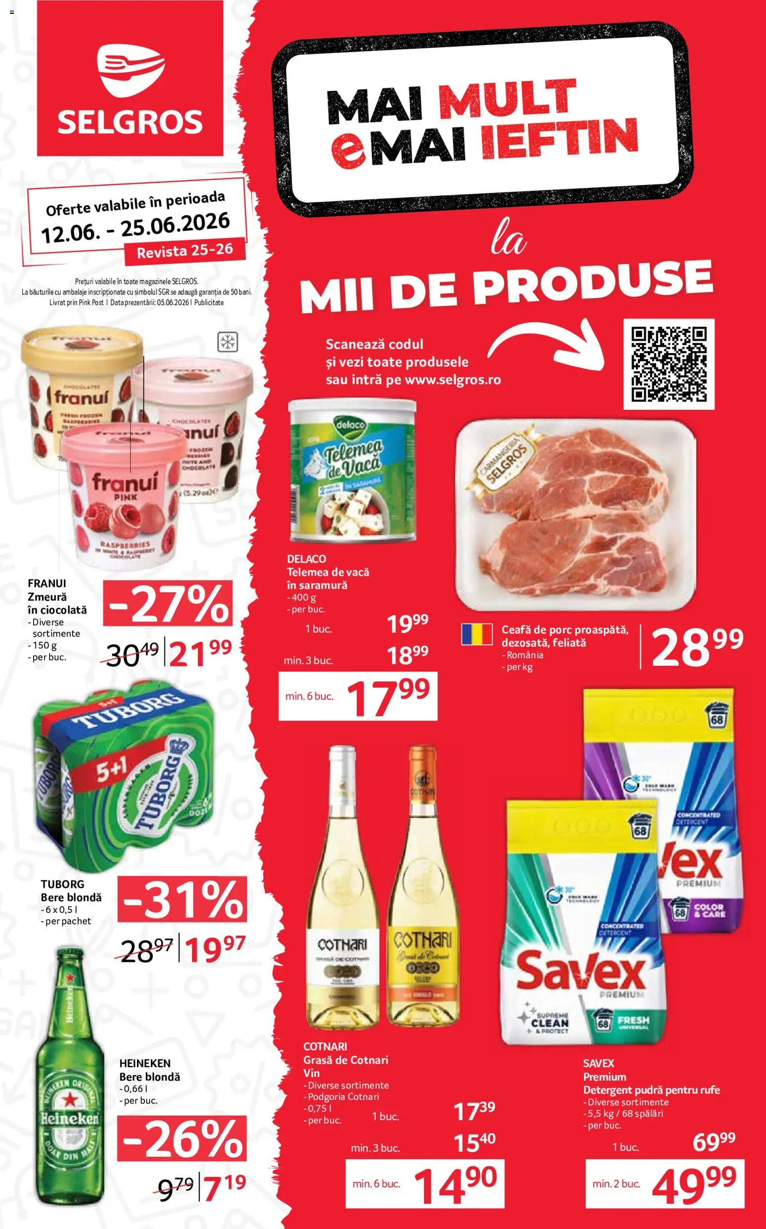 Noul catalog Selgros – valabil de la 12.06.2026 | Pagină: 1 | Produse: Light Kedi Konservesi, Keçeli kalem, Pudră, Detergent