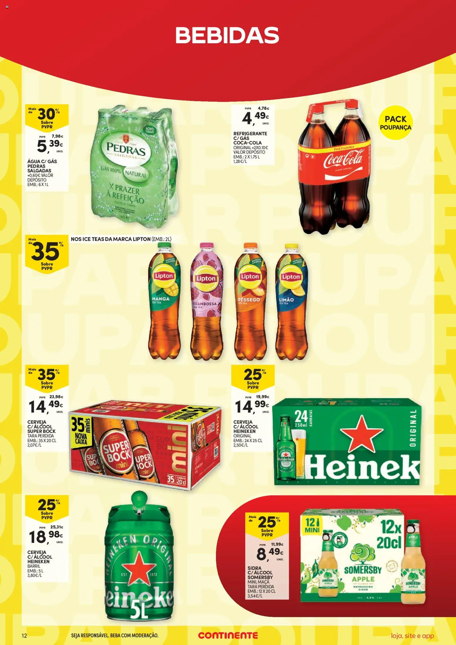 Continente folheto Bom Dia │ válido de 13/10/2026 | Página: 12 | Produtos: Super bock, Bebidas, Maça, Álcool