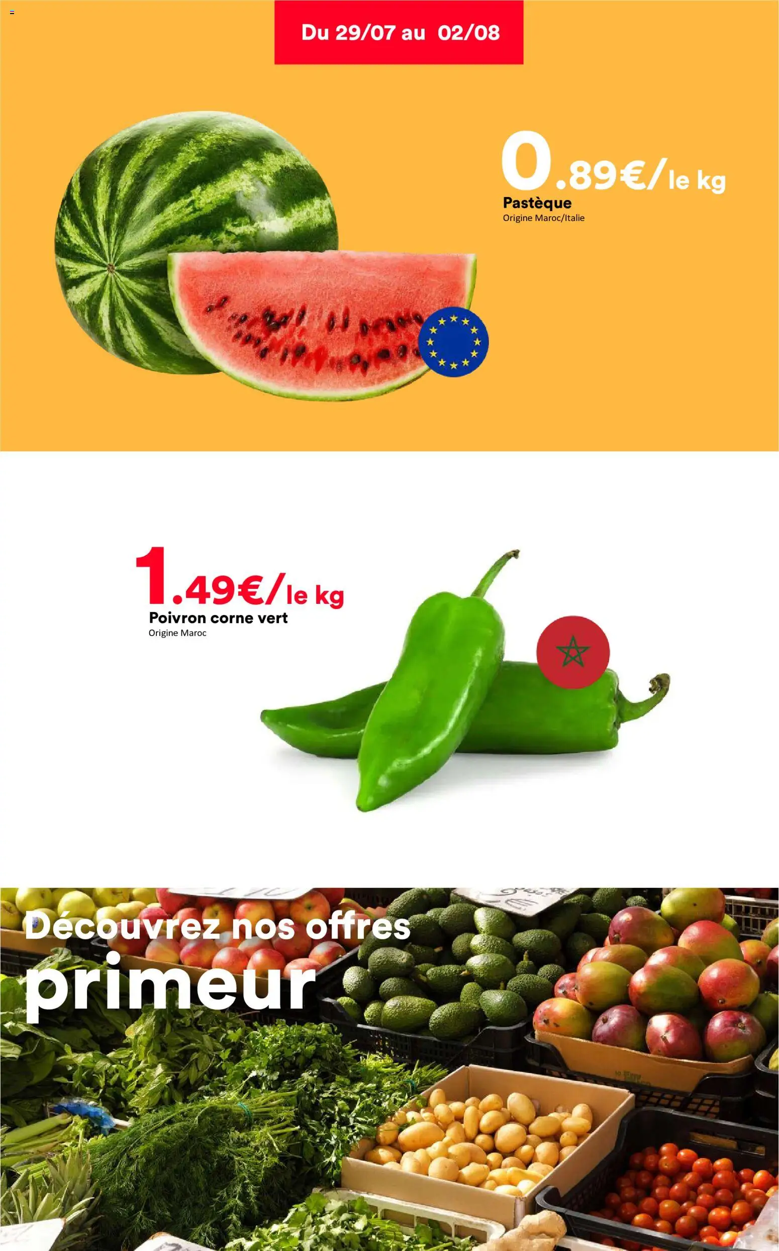 {H1} | Page: 3 | Produits: Pastèque, Poivron