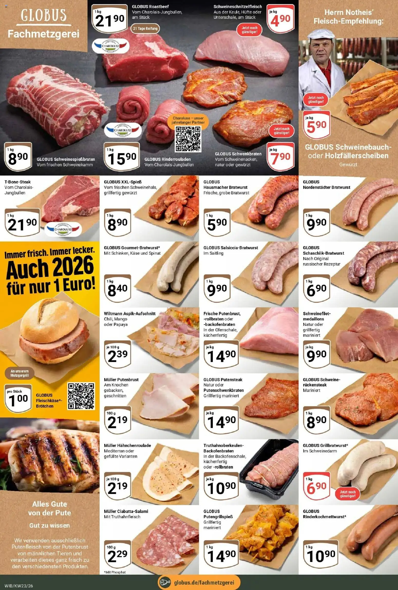 Globus Prospekt Wiesbaden-Nordenstadt – gültig ab 01.06.2026 | Seite: 8 | Produkte: Pute, Käse, Schweinefilet, Mango