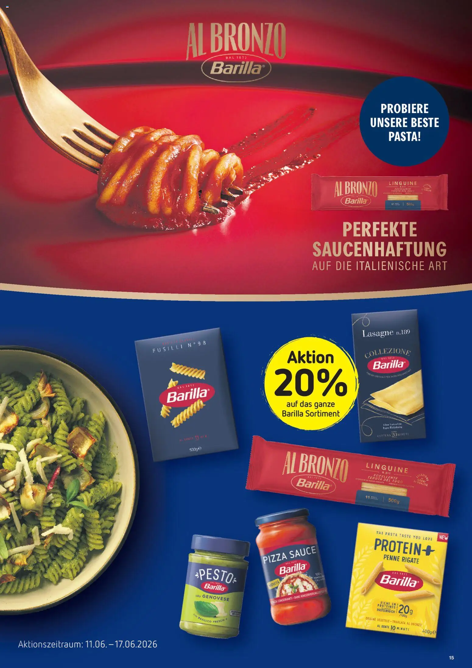 SPAR aktionen – gültig ab 11.06.2026 | Seite: 15 | Produkte: Barilla, Pizza, Pasta