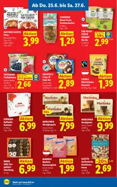 Lidl - Flugblatt ab 25.06.2026 gültig | Seite: 12 | Produkte: Pasta, Eis, Rum, Bananen