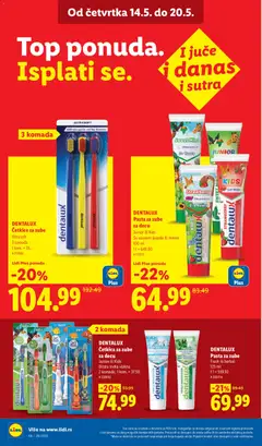 DENTALUX Pasta za zube za decu, Junior ili Kids, Sa ukusom jagode ili mente 100 ml - pregled Lidl kataloga - važi od 14.05.2026 | Strana: 30