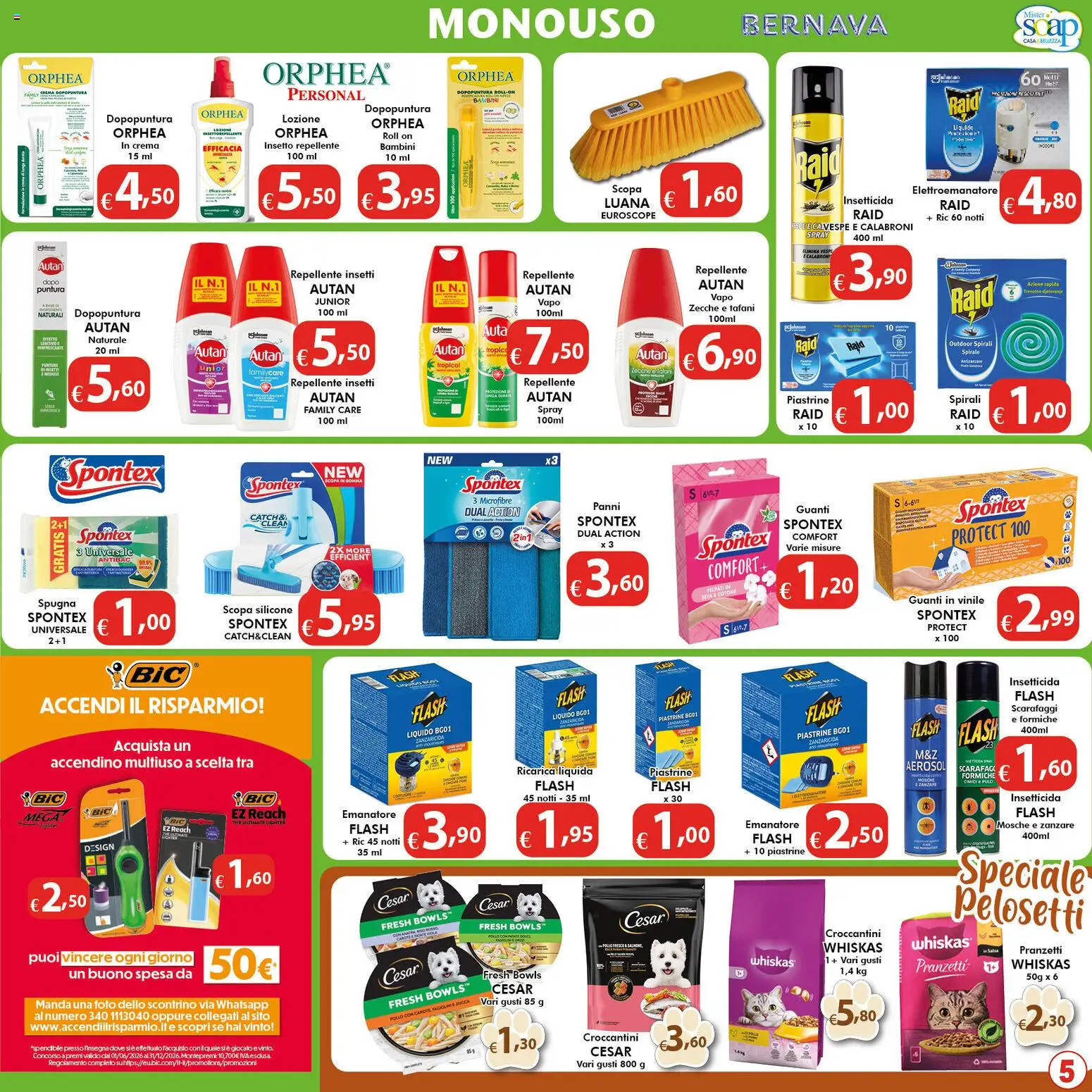 Volantino Bernava del 13/08/2026 | Pagina: 5 | Prodotti: Frisco, Zucca, Panni, Insetticida