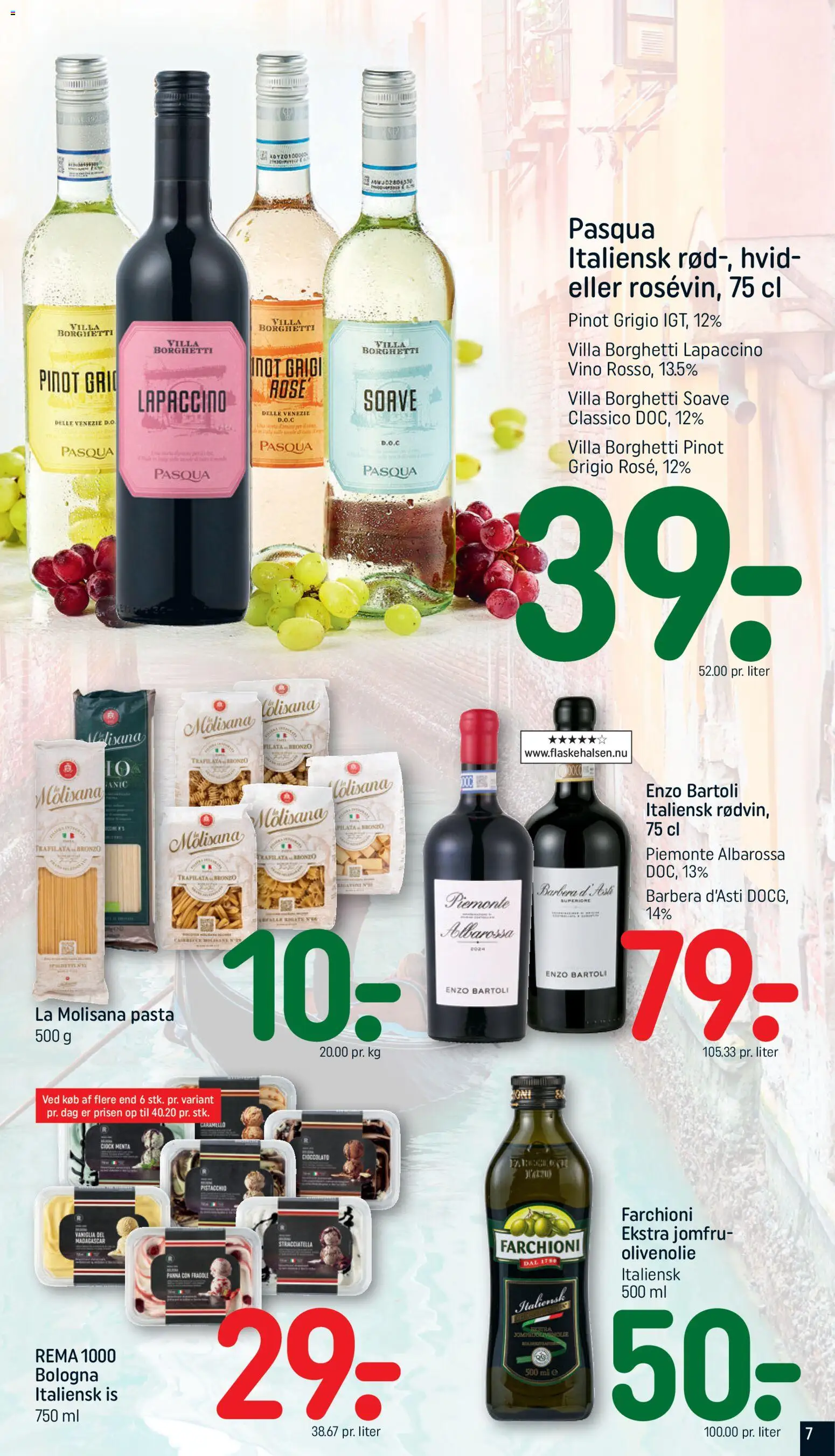 Rema 1000 tilbudsavis – gyldig fra 26/07/2026 | Side: 7 | Produkter: Pasta, Is, Olivenolie
