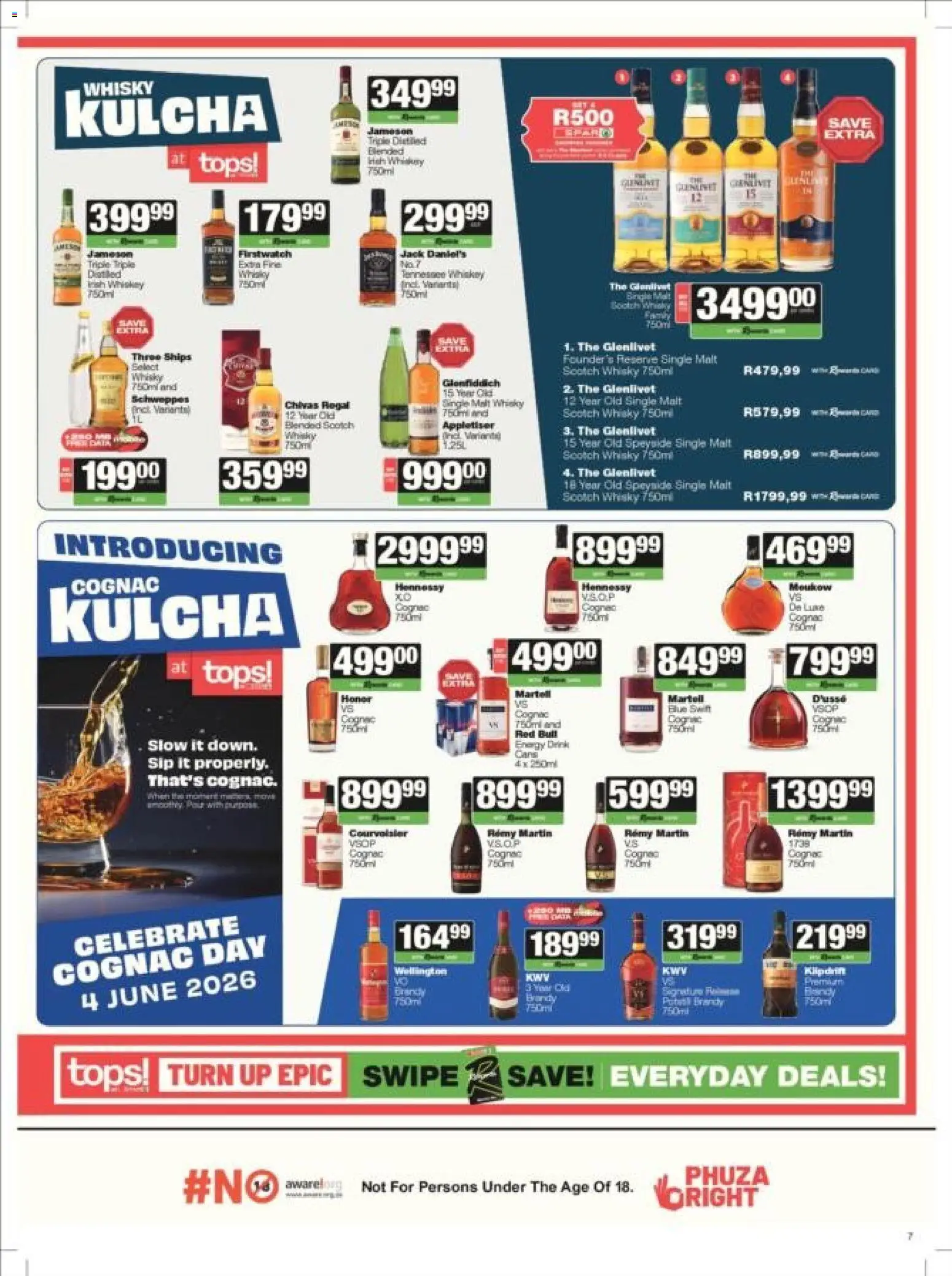 New KWIKSPAR catalogue – valid from 25.05.2026 | Page: 7 | Products: Brandy, Whiskey, Ensalada de quino