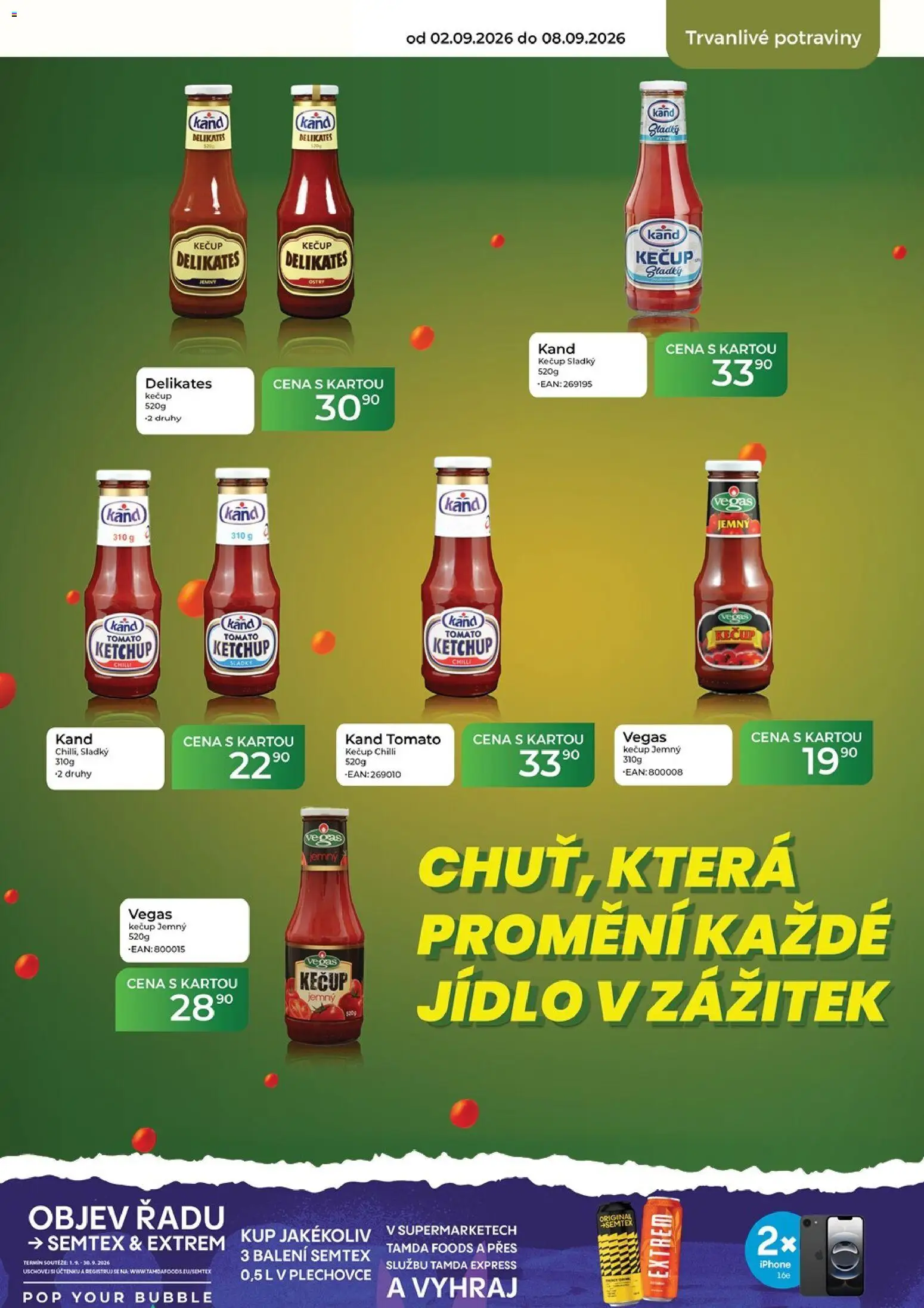 Tamda Foods leták od 02.09.2026 | Strana: 43 | Produkty: Kečup, Chilli, Semtex, Potraviny