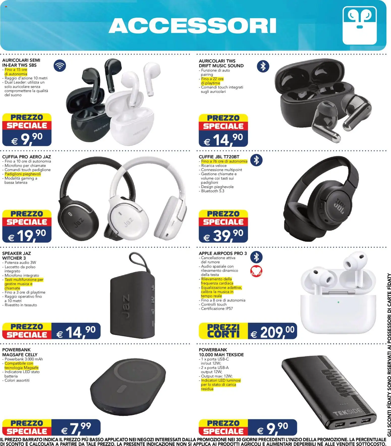 Volantino Esselunga S del 27/08/2026 | Pagina: 3 | Prodotti: Porta, Cuffie, Basso, Microfono