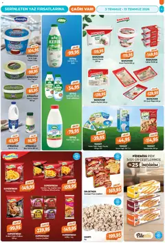 03 Temmuz 2026 tarihinden itibaren geçerli olan Çağrı Market kataloğu önizlemesi | Sayfa: 4 | Ürünler: Süt, Yoğurt, Rende, Patates