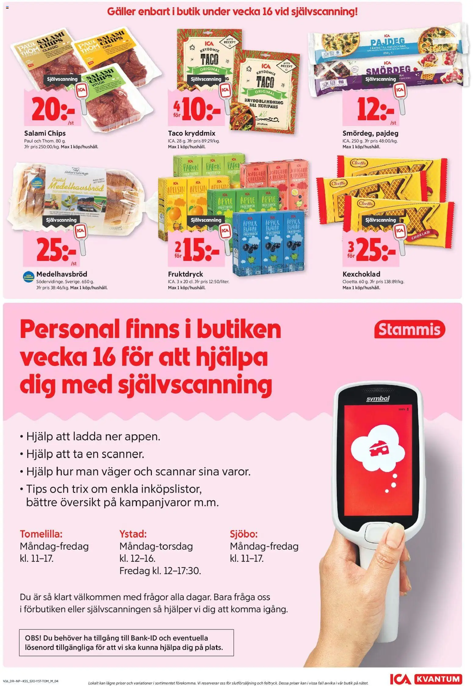 ICA Kvantum reklamblad aktuell från 13.04.2026 | Sida: 9 | Produkter: Choklad, Salami, Äpple, Blåbär