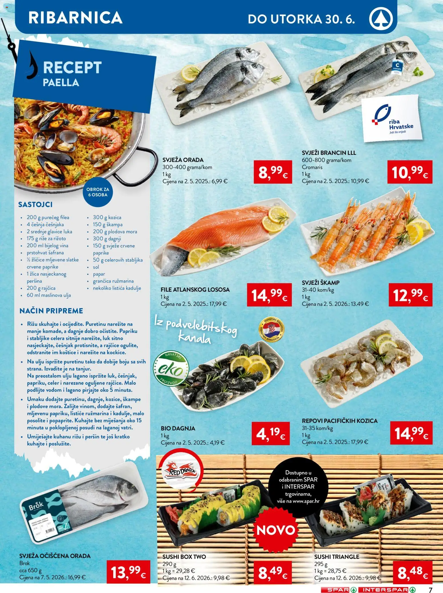 Spar katalog | vrijedi od 24.06.2026 | Stranica: 10 | Proizvodi: Riba, Brancin, Papar, Češnjak