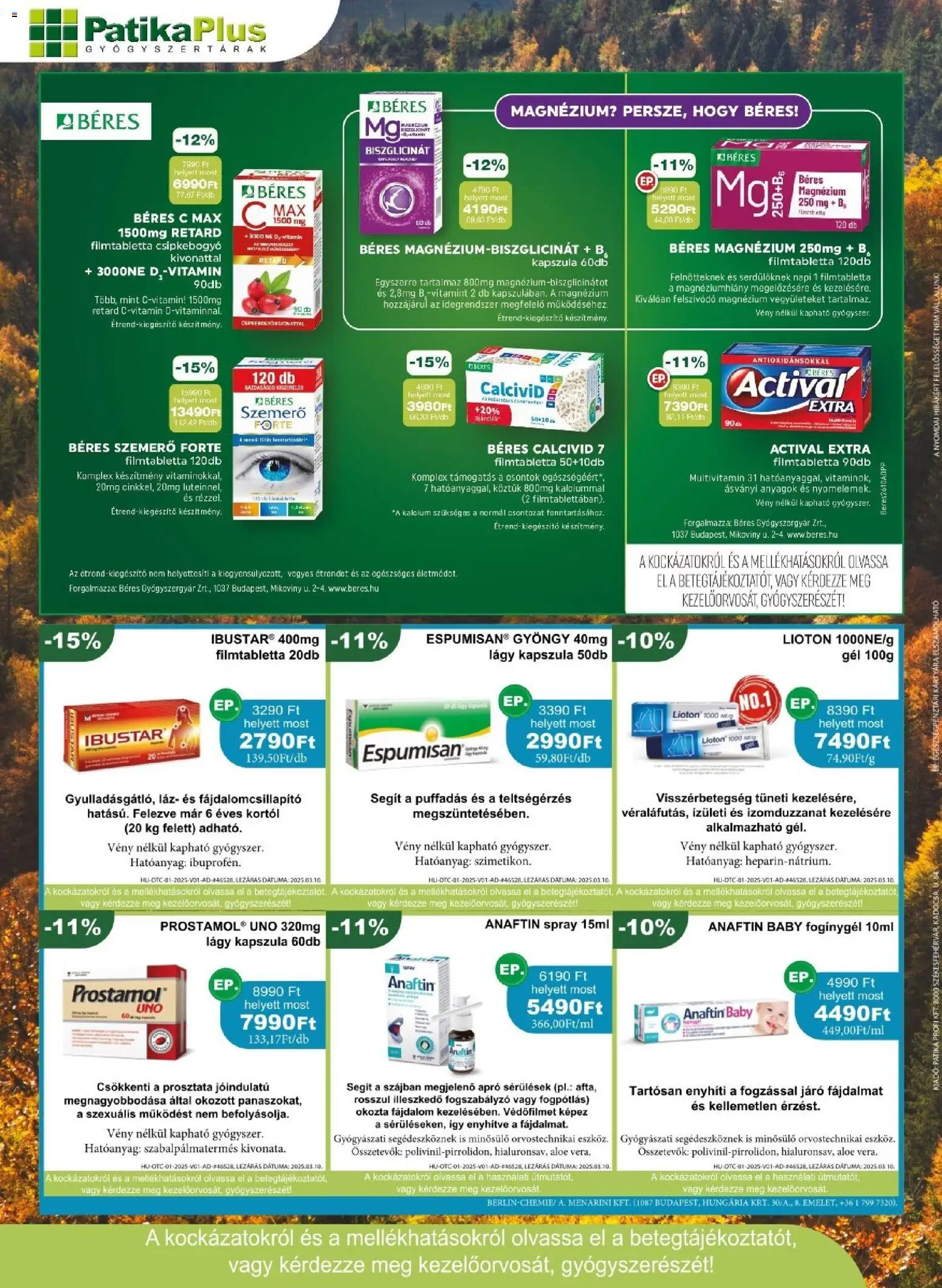 PatikaPlus akciós ujság - amely érvényes a következő dátumtól: 2026.10.01. | Oldal: 4 | Termékek: Kapszula, Vitamin, Multivitamin, Béres