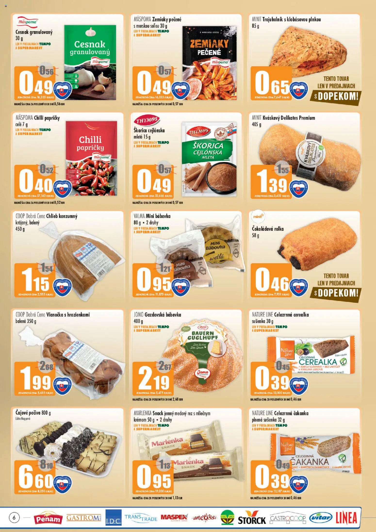 Nové COOP Jednota akcie – leták je platný od 15.10.2026 | Strana: 6 | Produkty: Vianočka, Chilli, Cesnak, Marlenka