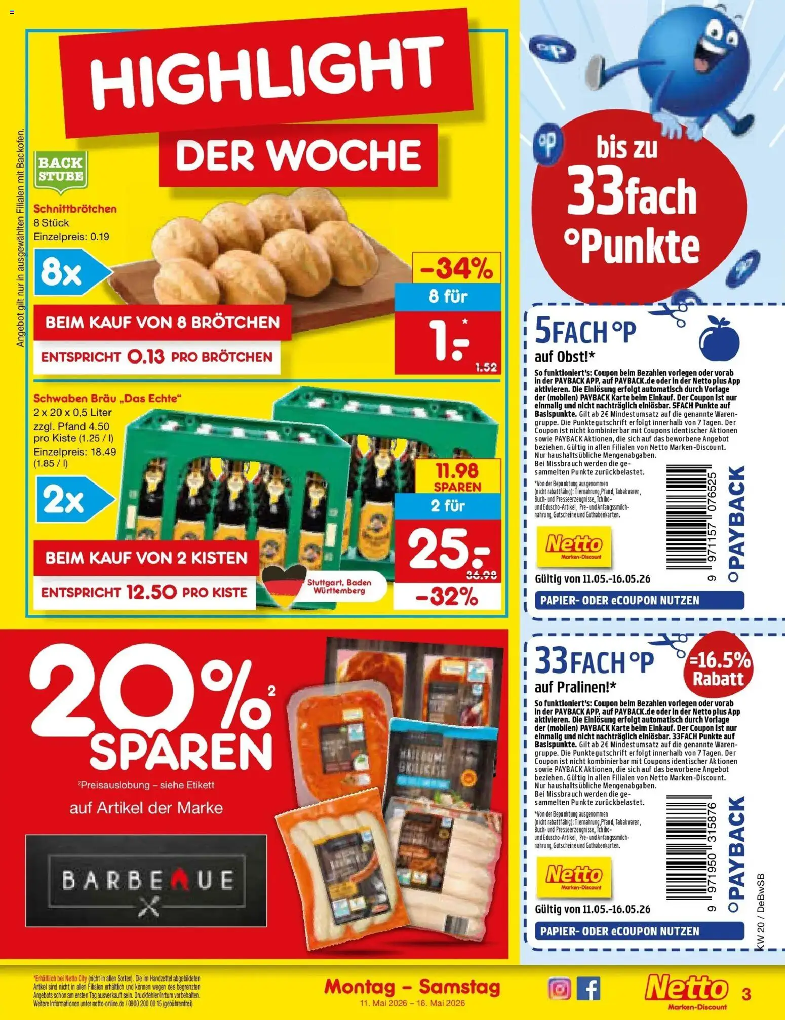 Netto Marken-Discount Prospekt Waiblingen-Bittenfeld	 (ab 10.05.2026) » Angebote | Seite: 3
