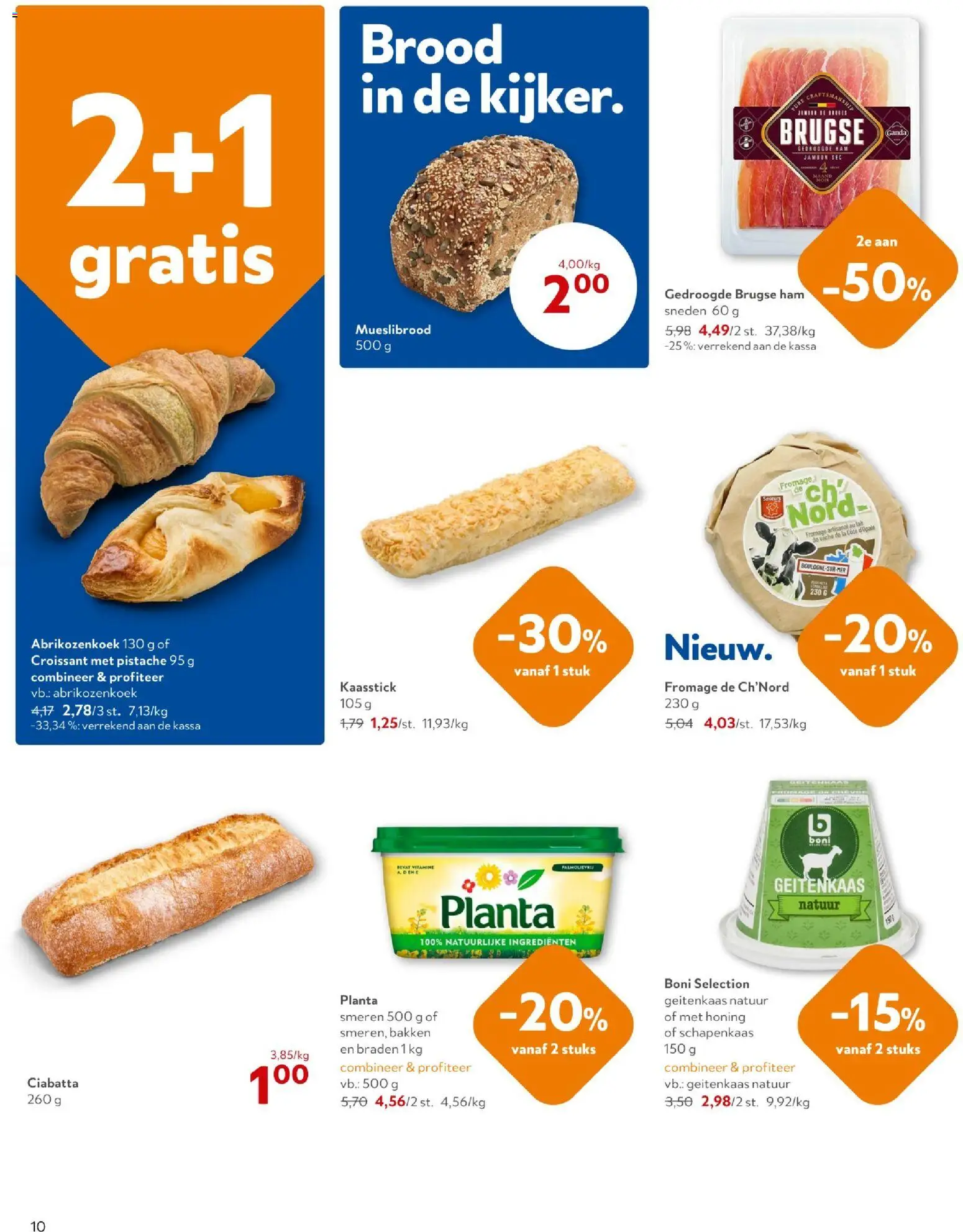 {H1} | Pagina: 10 | Producten: Honing, La, Geitenkaas, Ingrediënten