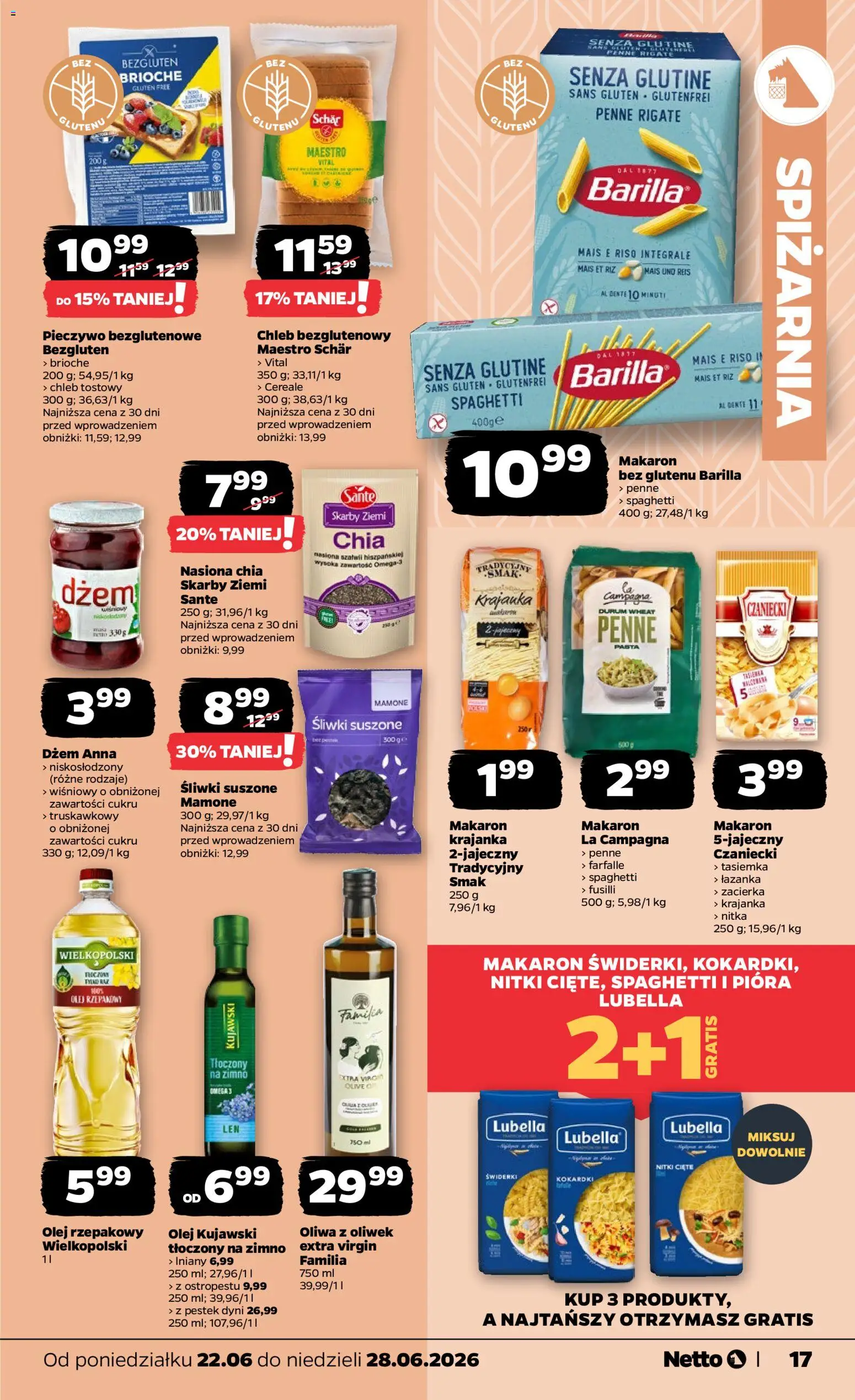 Netto gazetka od poniedziałku spożywcza od 22.06.2026 | Strona: 17