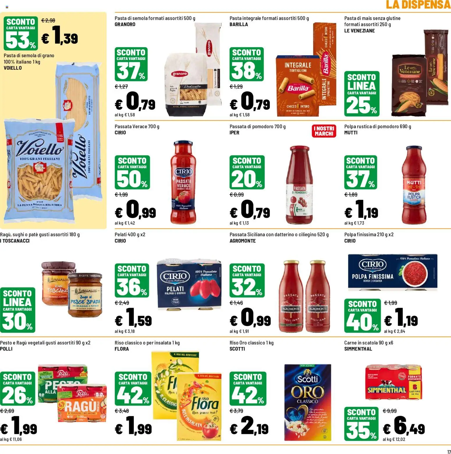 Volantino Iper del 30/07/2026 | Pagina: 17 | Prodotti: Pesto, Passata di pomodoro, Ragú, Mutti passata