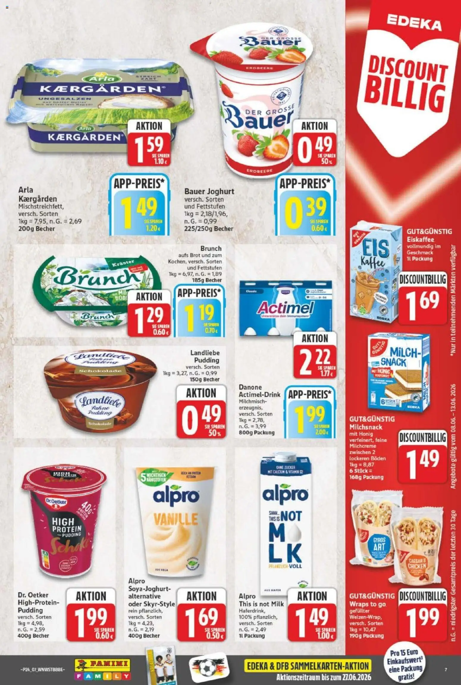 NP Discount Prospekt – gültig ab 08.06.2026 | Seite: 7 | Produkte: Milch, Kaffee, Bauer joghurt, Pudding
