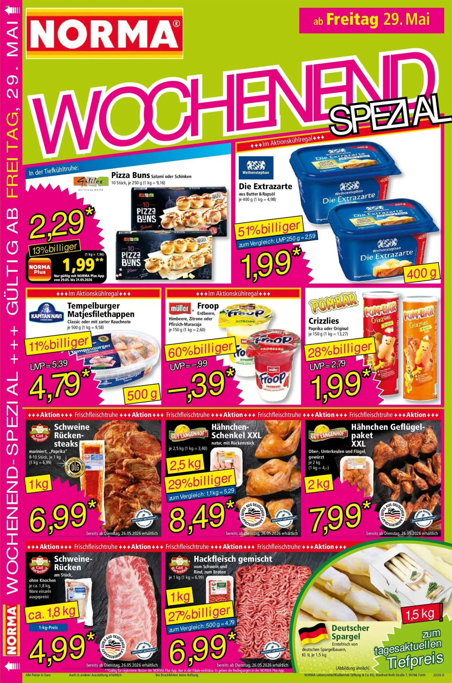 Norma Prospekt 	 – gültig ab 26.05.2026 | Seite: 16 | Produkte: Hahnchen, Butter, Zitrone, Navi
