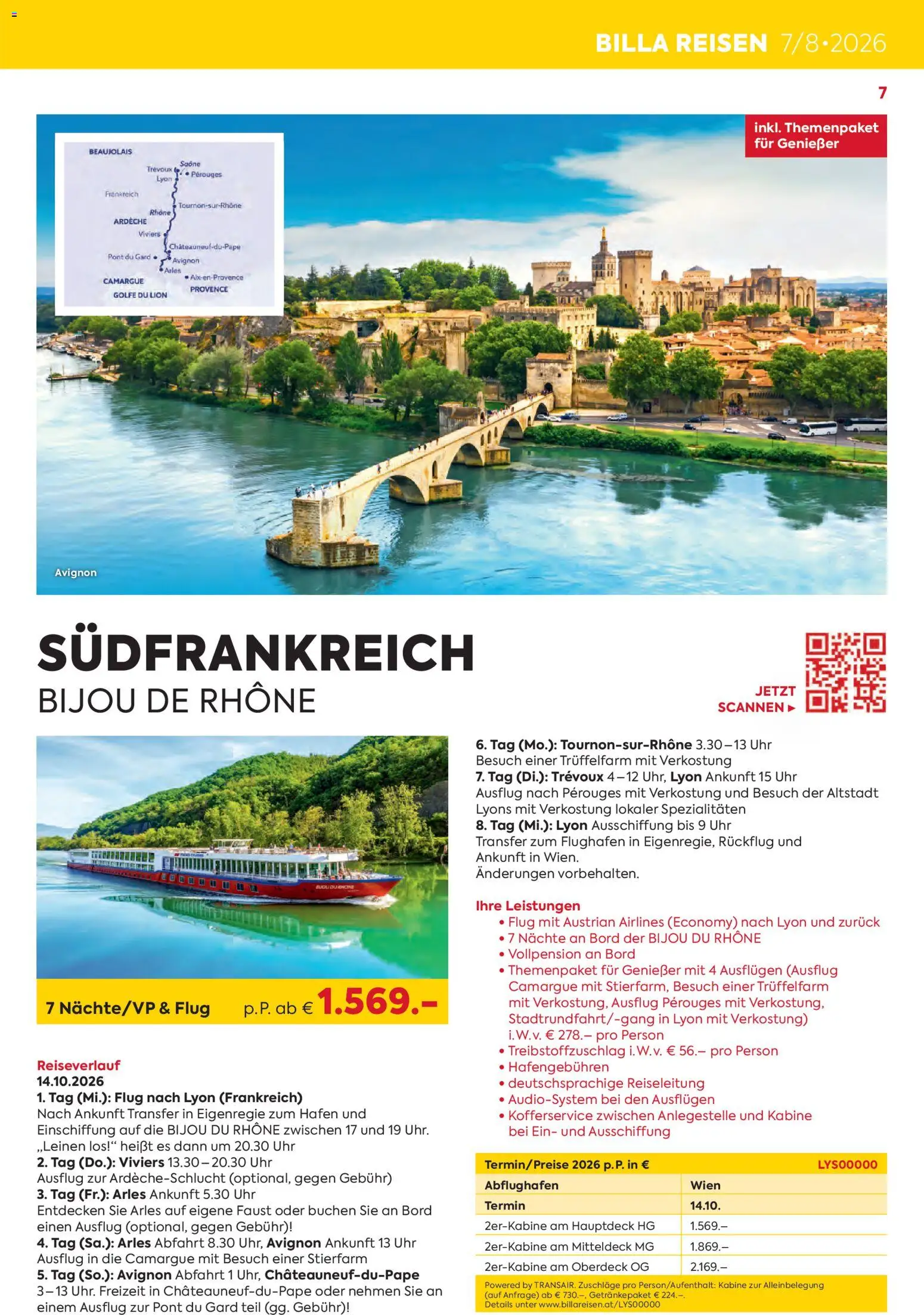 Billa - Billa Reise Kreuzfahrten Rundreise Erlebnisreisen gültig ab 01.07.2026 | Seite: 7 | Produkte: Uhr
