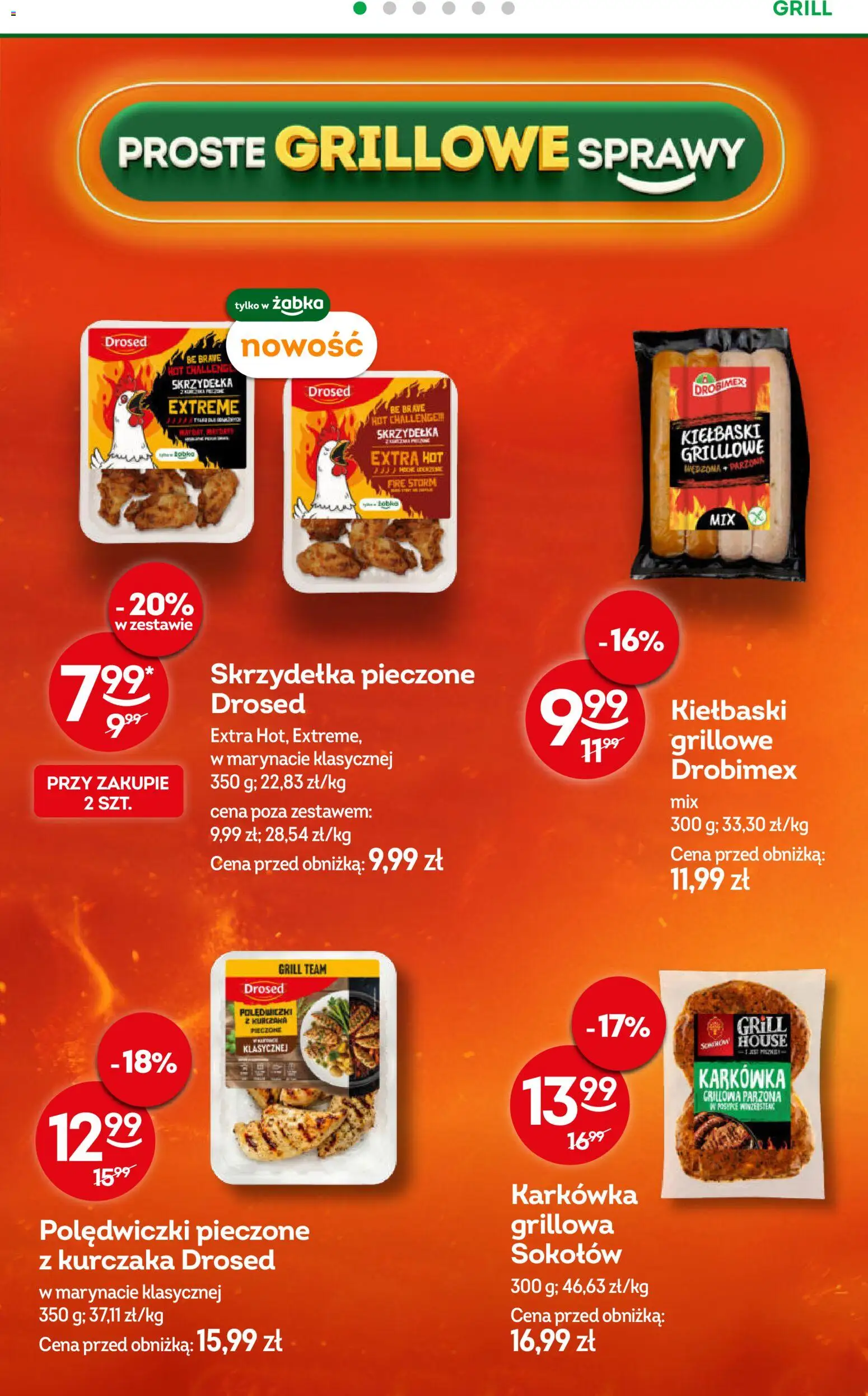 Żabka gazetka od 10.08.2026 | Strona: 8 | Produkty: Kiełbaski, Polędwiczki z kurczaka, Polędwiczki, Skrzydełka