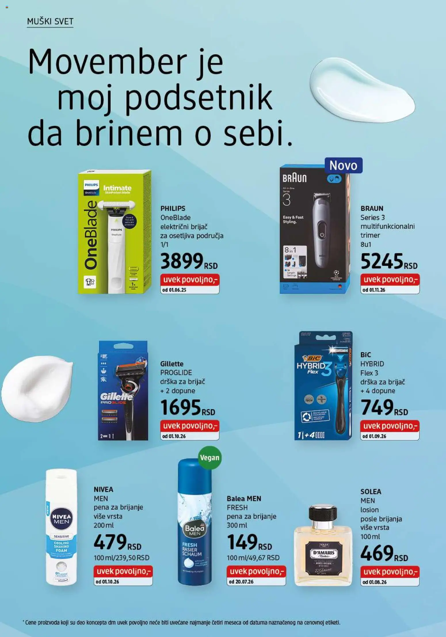 DM Drogerie katalog - važi od 01.11.2026 | Strana: 24 | Proizvode: Gillette, Brijač, Pena, Trimer