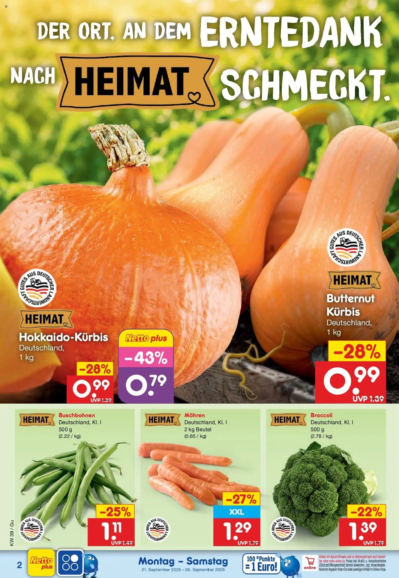 Netto Marken-Discount Prospekt Machern – gültig ab 21.09.2026 | Seite: 8 | Produkte: Mohren, Kürbis