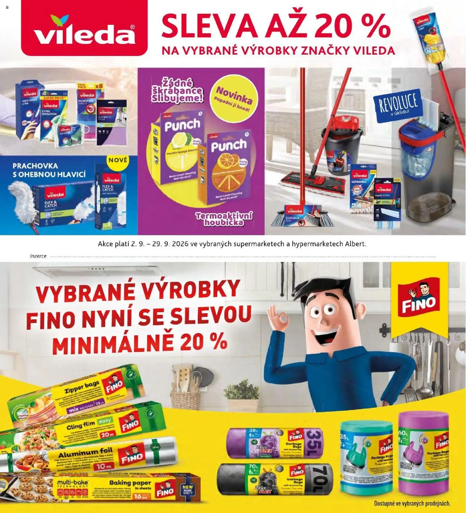 Albert magazín od 01.09.2026 | Strana: 66 | Produkty: Houbička, Prachovka