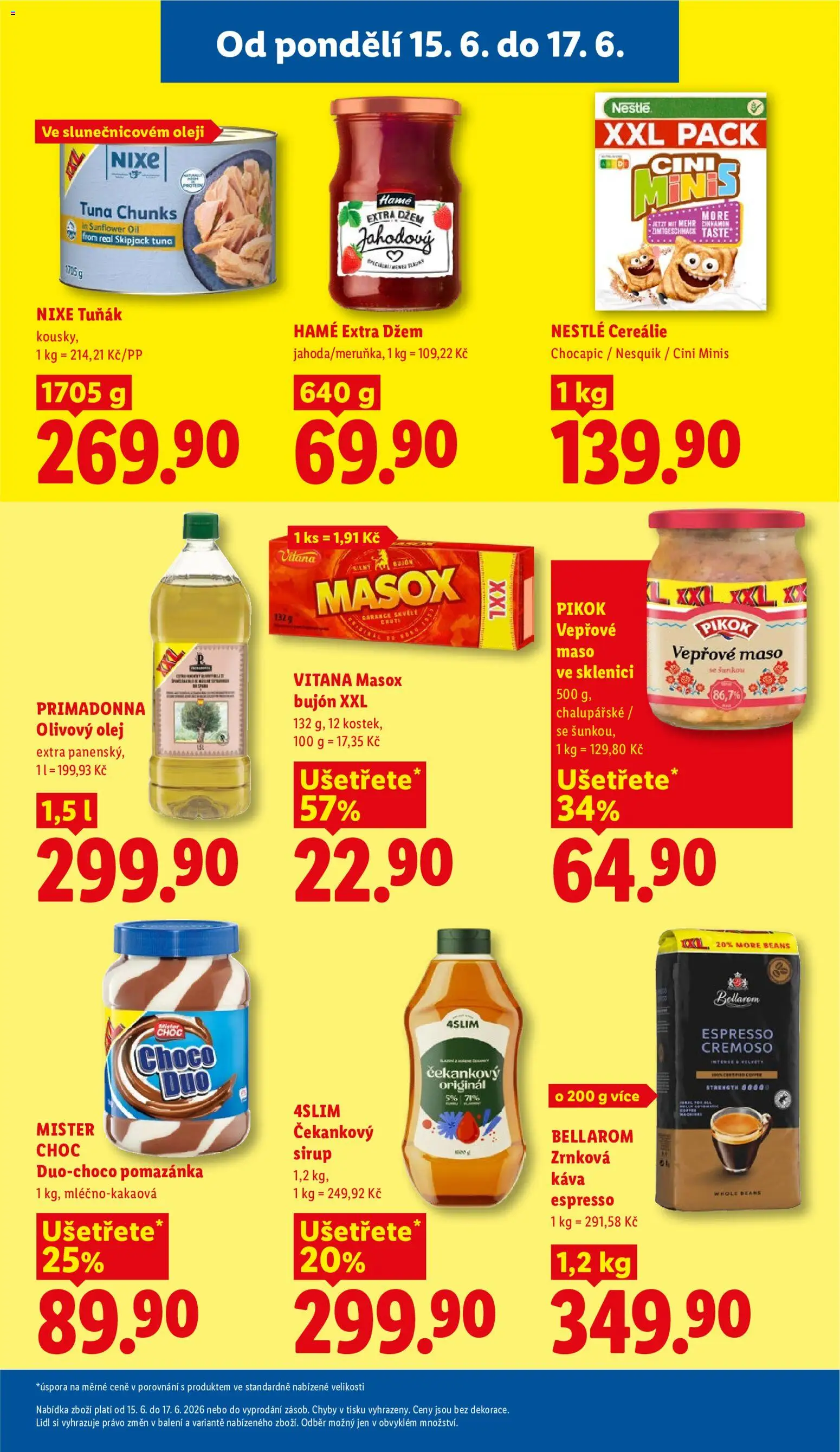 Lidl leták od 15.06.2026 | Strana: 17 | Produkty: Olej, Káva, Vepřové maso, Bellarom