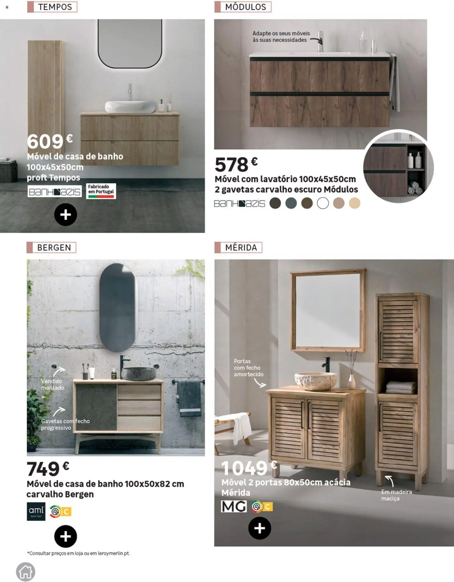 Leroy Merlin Catálogo Casas de Banho │ válido de 28.05.2026 | Página: 25 | Produtos: Portas, Lavatório, Casa de banho, Banho