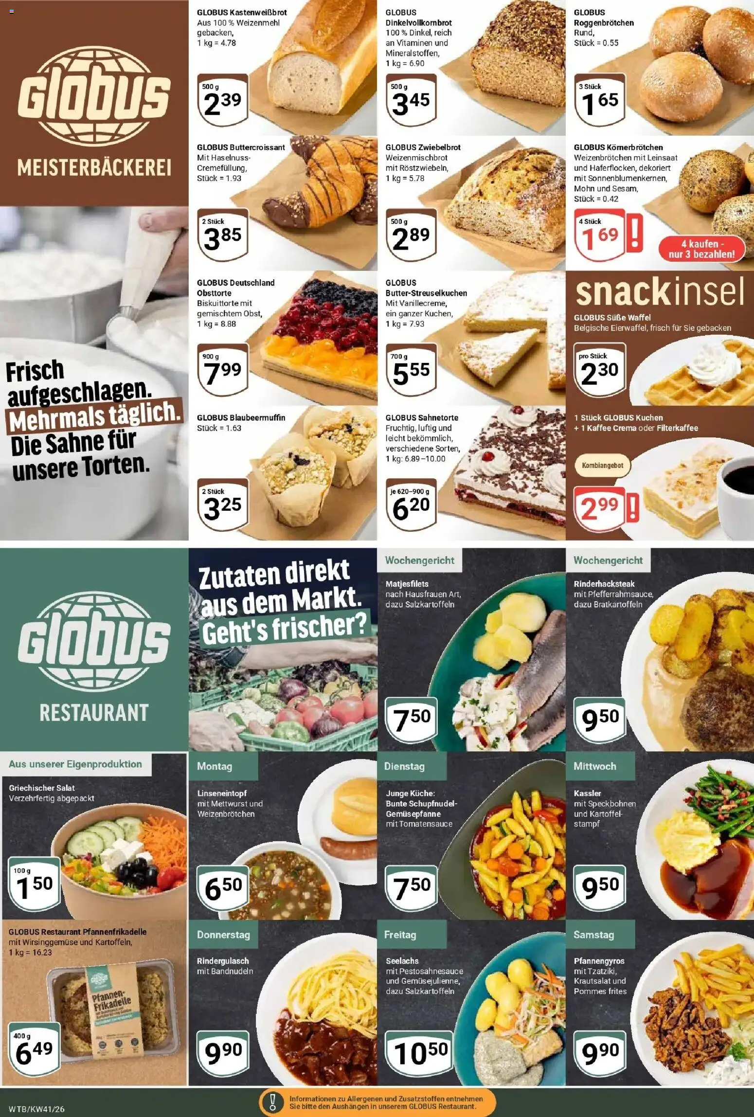 Globus Prospekt Wächtersbach (ab 05.10.2026) » Angebote online | Seite: 7 | Produkte: Kaffee, Pommes, Pommes frites, Kuchen