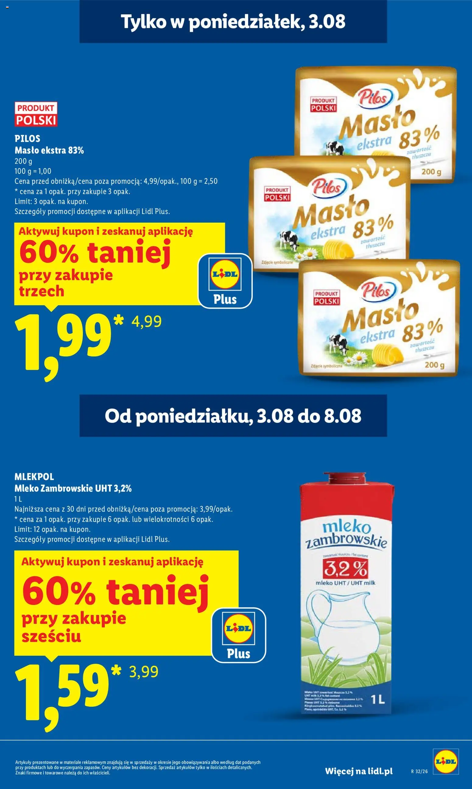 Lidl Polsko leták od 03.08.2026 | Strana: 9 | Produkty: Mléko, Máslo