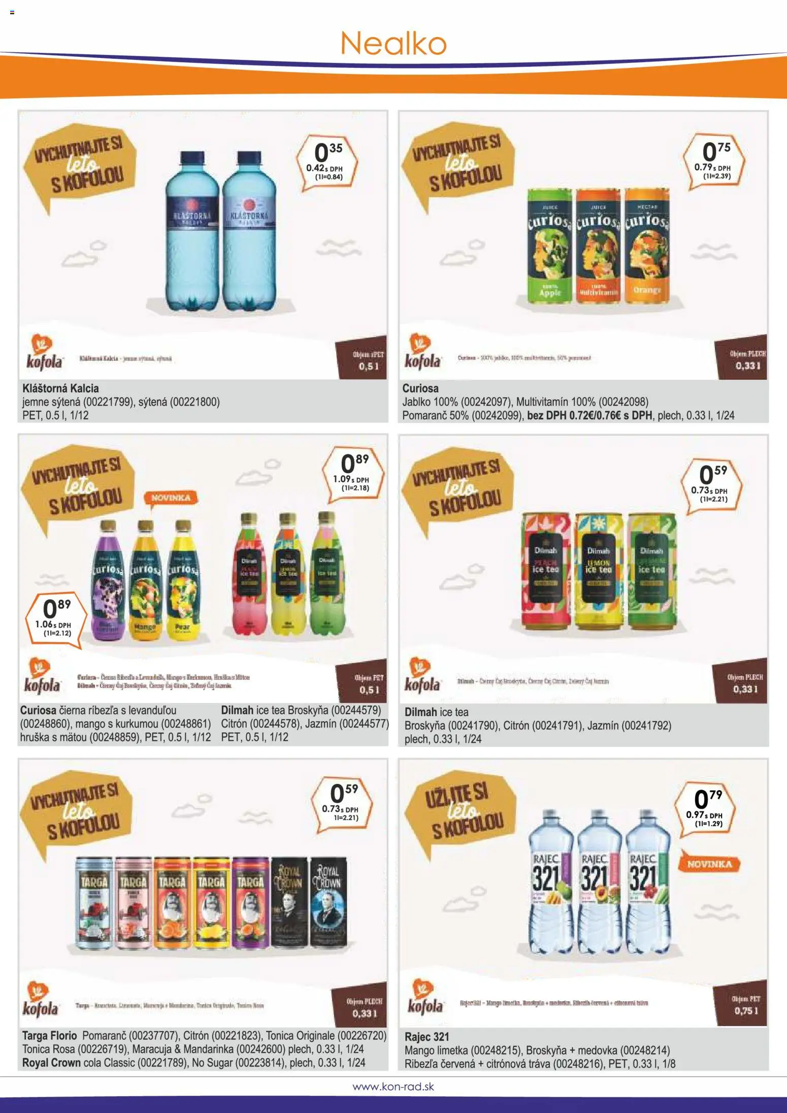 Nové KON - RAD akcie – leták je platný od 01.06.2026 | Strana: 35 | Produkty: Limetka, Rajec, Apple, Mango