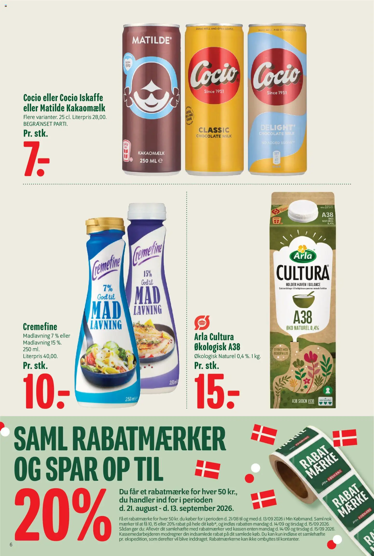 Min Købmand tilbudsavis – gyldig fra 28/08/2026 | Side: 7 | Produkter: Kakaomælk, Søm