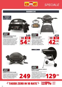 Anteprima del volantino Comet volantino Piccoli Elettrodomestici Caffè e Cucina valido a partire dal 24.04.2026 | Pagina: 18 | Prodotti: Barbecue, Alluminio, Griglia, Termometro