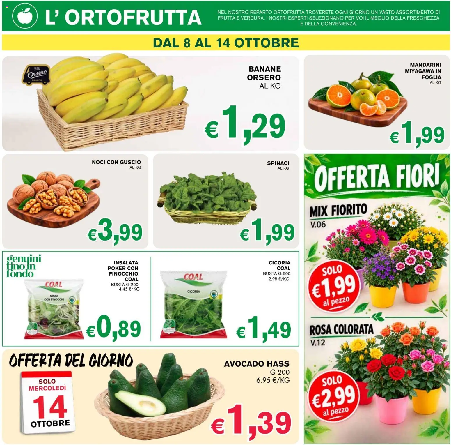 Volantino Coal del 08/10/2026 | Pagina: 2 | Prodotti: Insalata, Avocado, Frutta, Finocchi