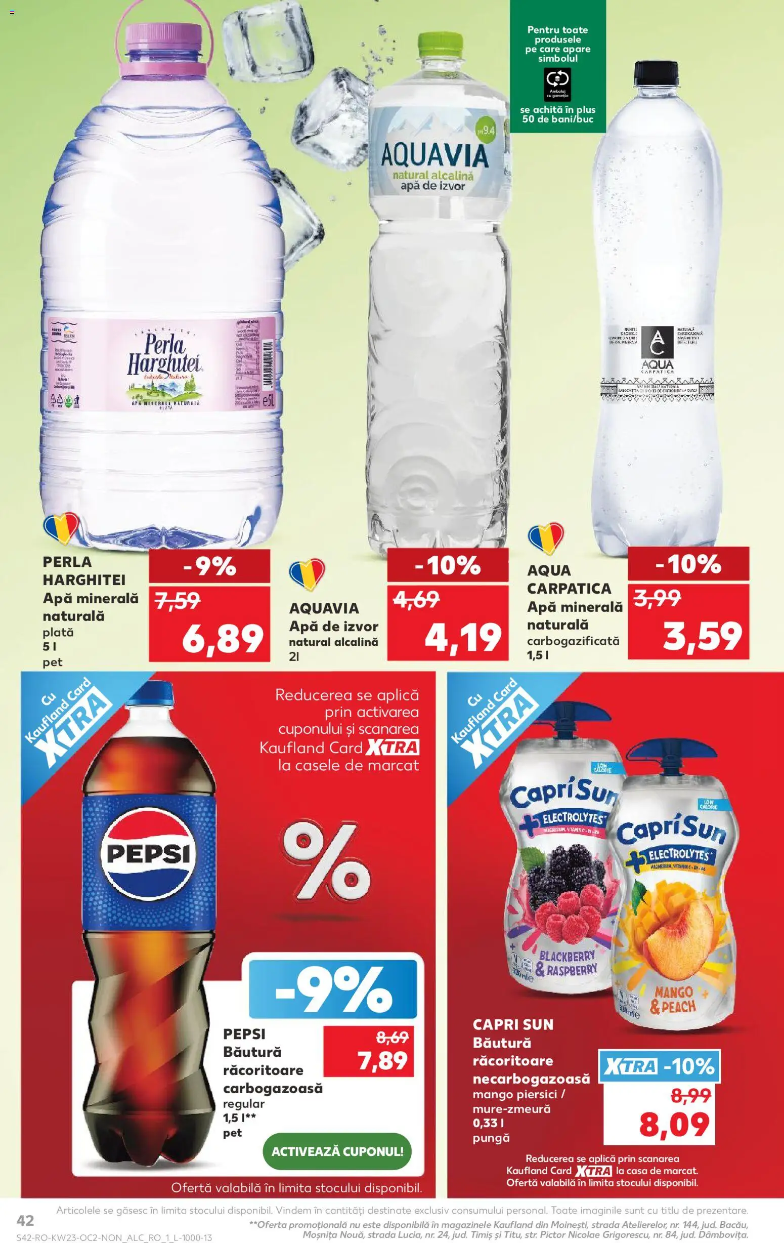 Noul catalog Kaufland – valabil de la 03.06.2026 | Pagină: 42 | Produse: Pungă, Yazı tahtası kalemi, Apă, Mango