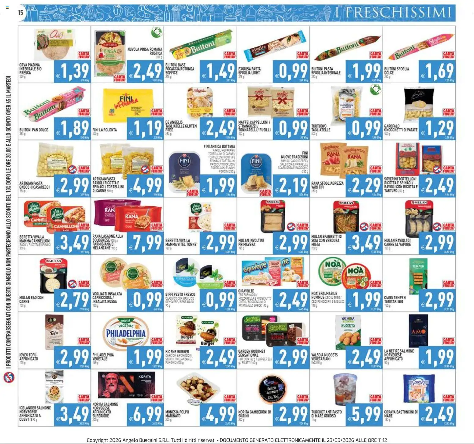 Volantino PIM Supermercati del 23/09/2026 | Pagina: 15 | Prodotti: Erbe, Salmone, Focaccia, Nuggets