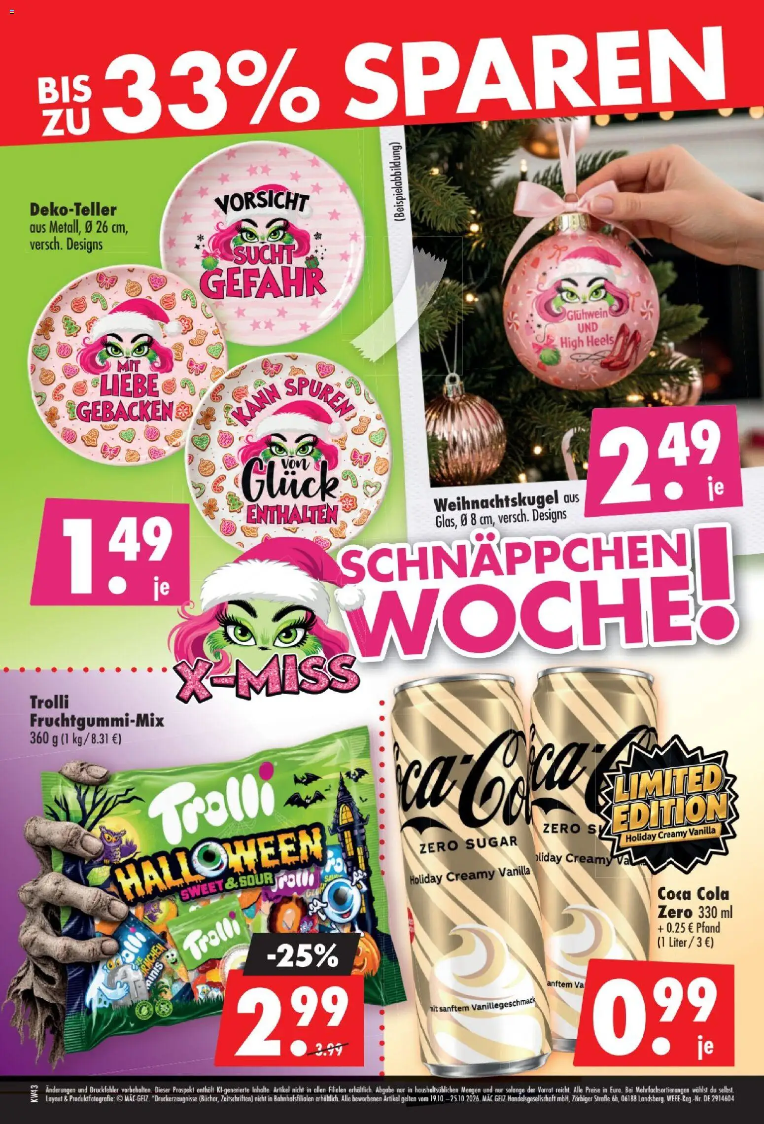 Mäc Geiz Prospekt – gültig ab 19.10.2026 | Seite: 2 | Produkte: Coca cola, Cola, High Heels, Coca cola zero