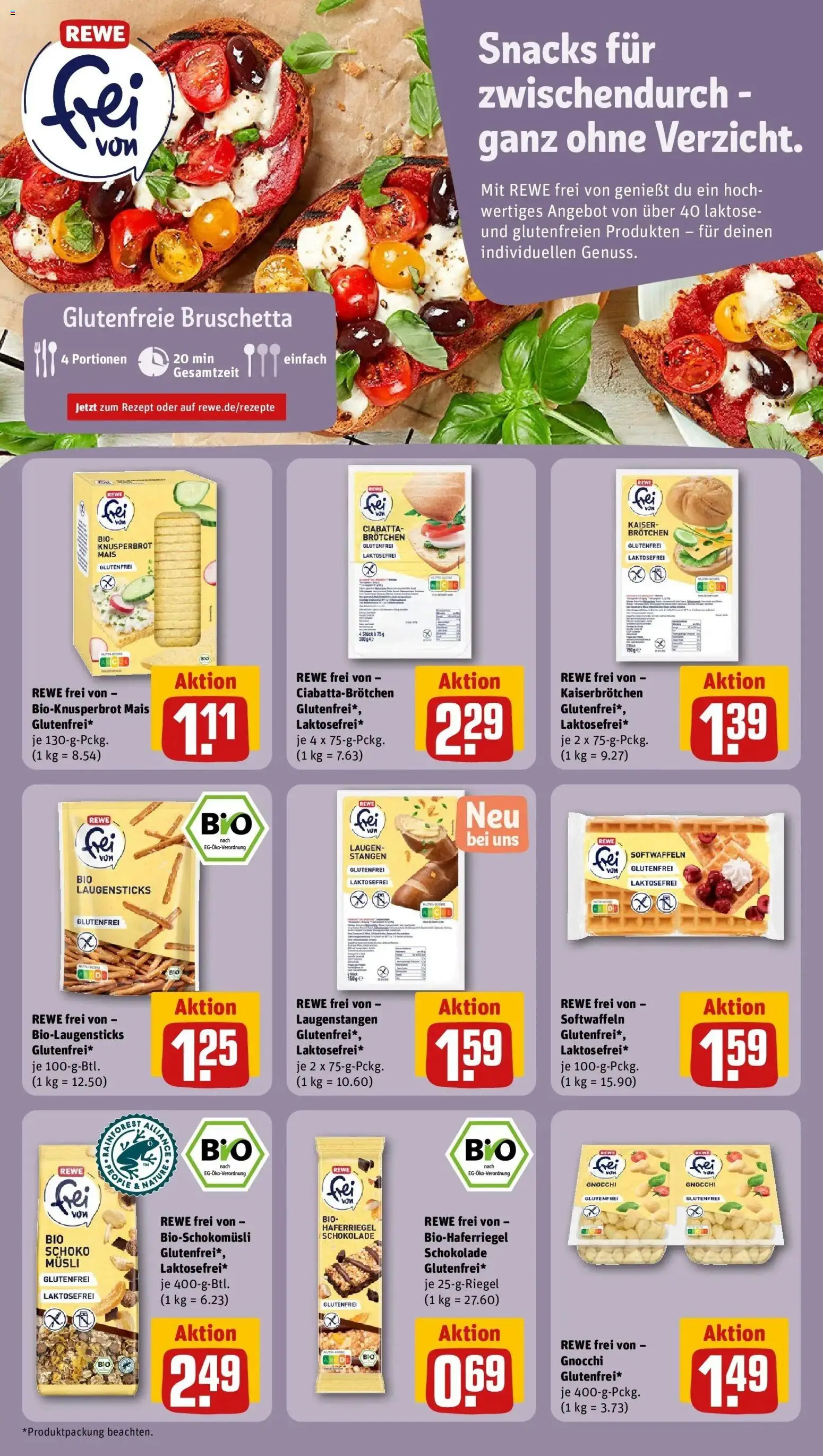 REWE Prospekt ab 10.08.2026 zum Blättern » Angebote | Seite: 17 | Produkte: Musli, Gnocchi, Mais, Schokolade