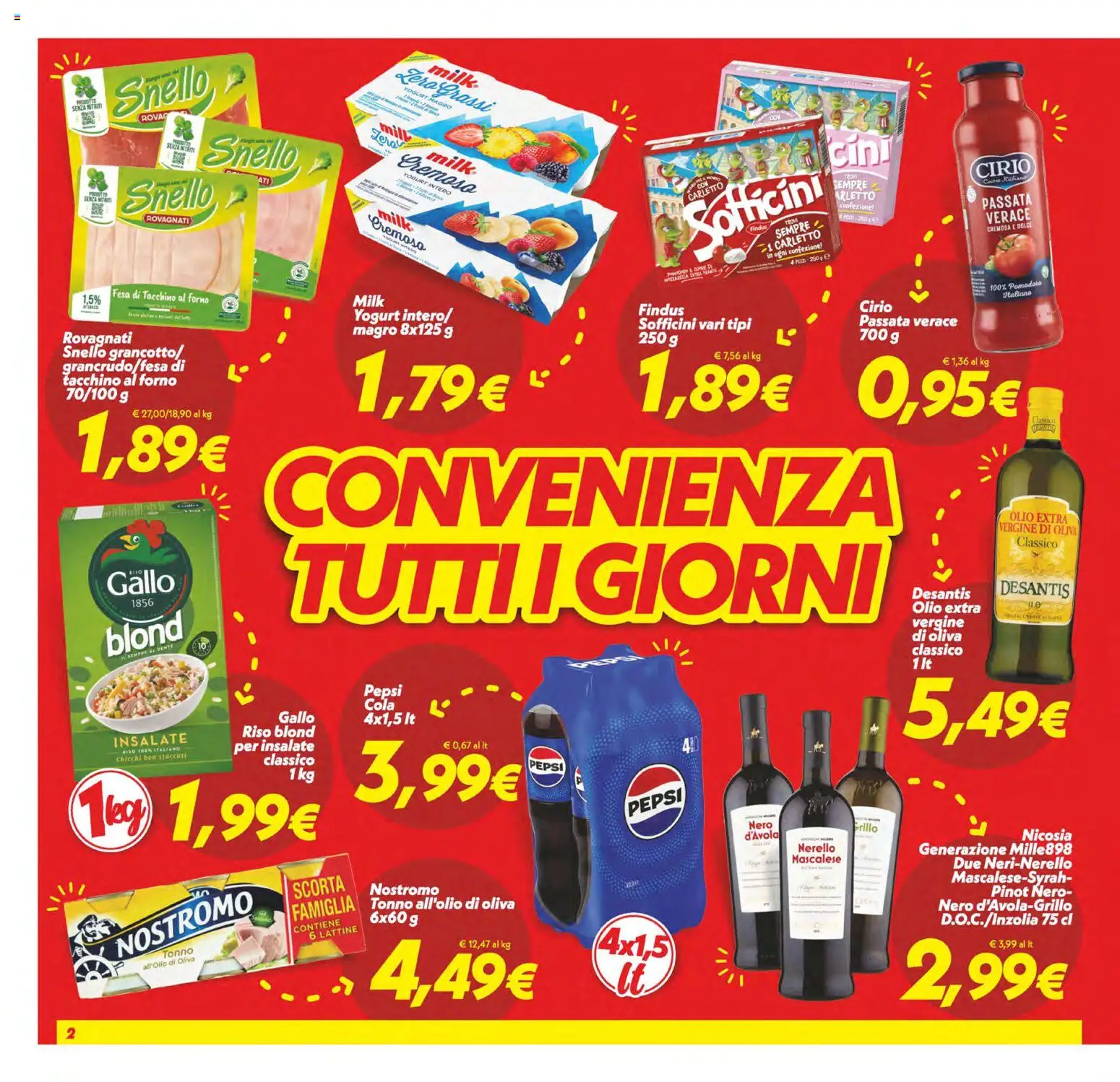Volantino SuperConveniente del 28.04.2026 | Pagina: 2 | Prodotti: Yogurt, Pomodoro, Olio, Tonno