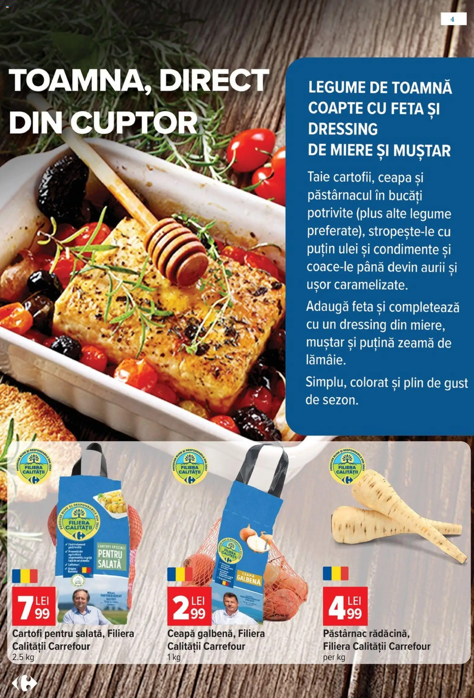 Noul catalog Carrefour – valabil de la 14.10.2026 | Pagină: 4 | Produse: Pastarnac, Ulei, Ceapă, Plus