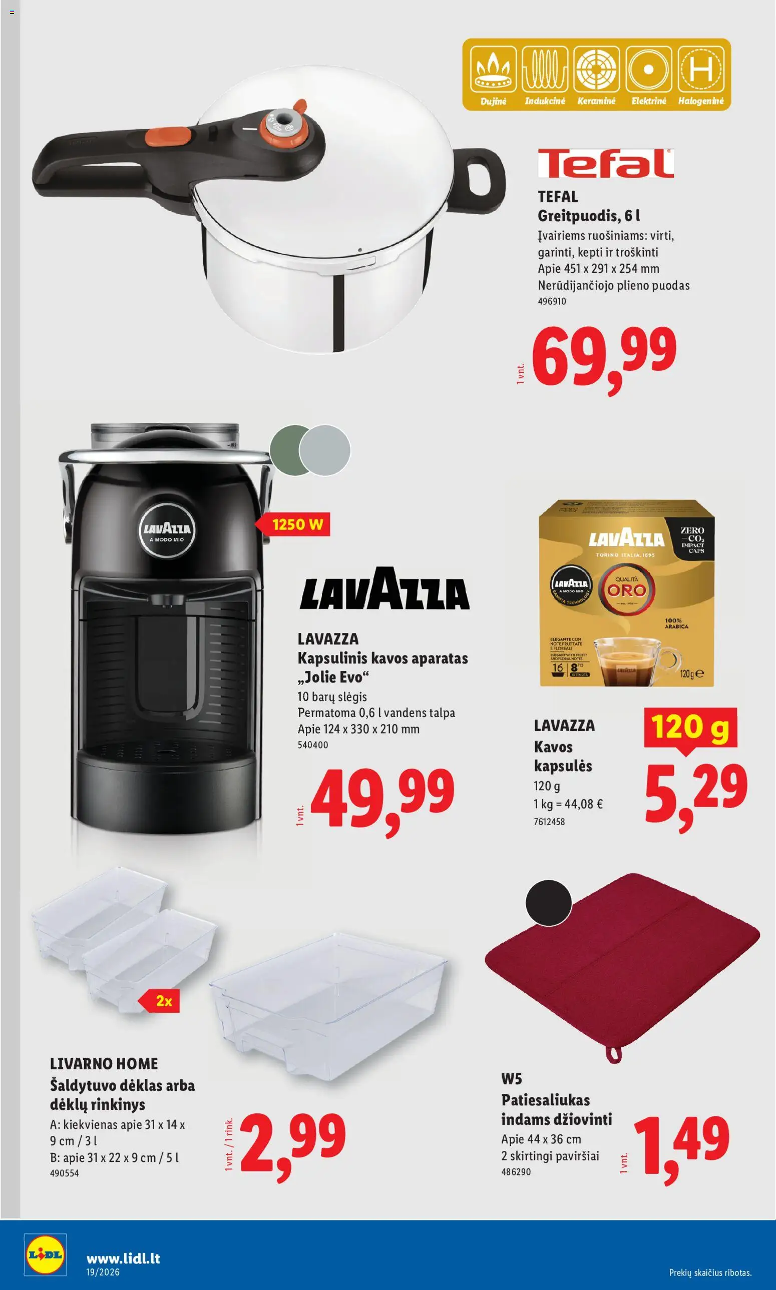 LIDL akcijos nuo 04.05.2026 | Puslapis: 18 | Prekių: Puodas, Dėklas, Kavos aparatas