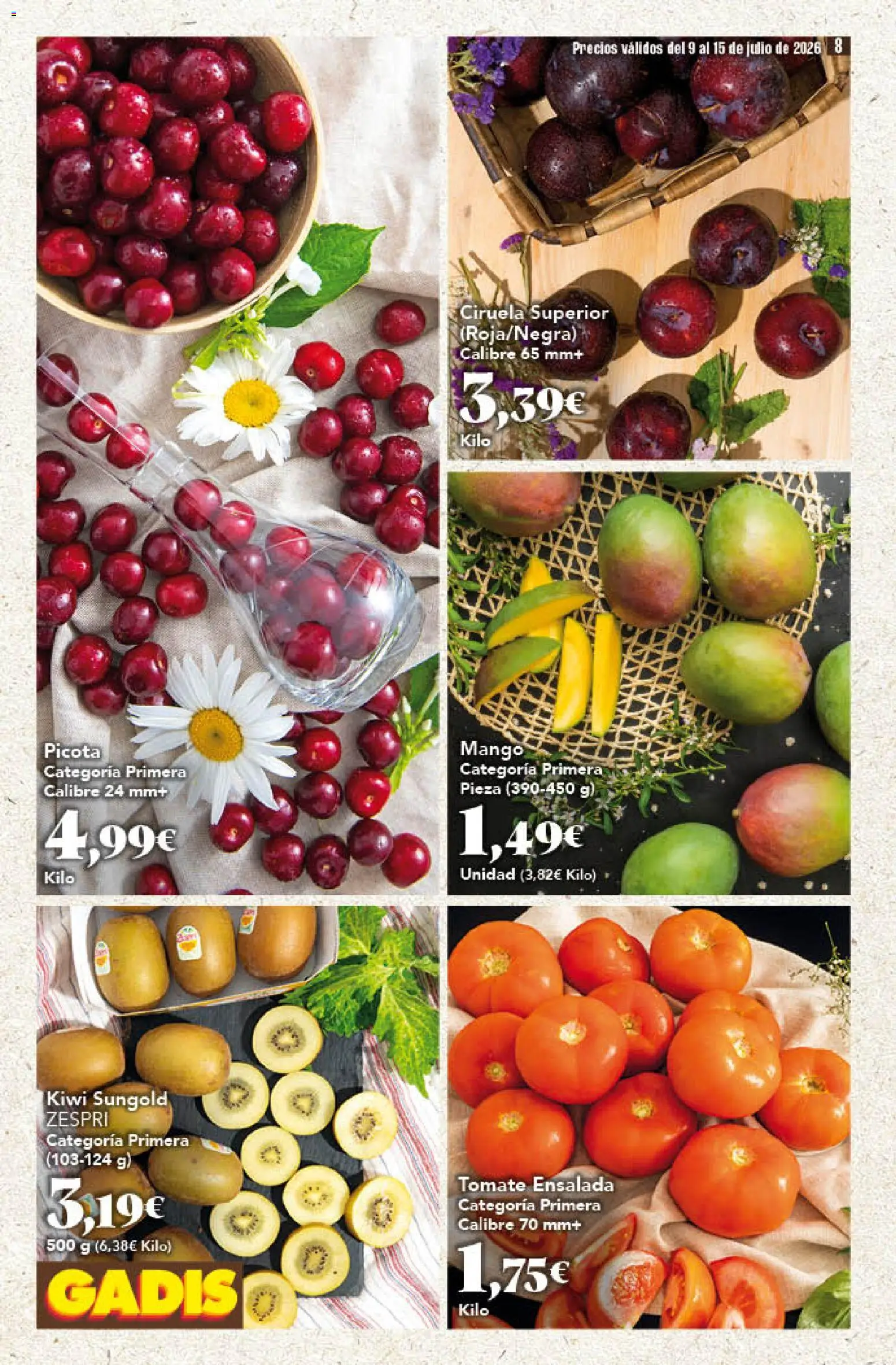 Gadis folleto │ válido desde el 09/07/2026 | Página: 8 | Productos: Kiwi, Ensalada, Ρούτερ