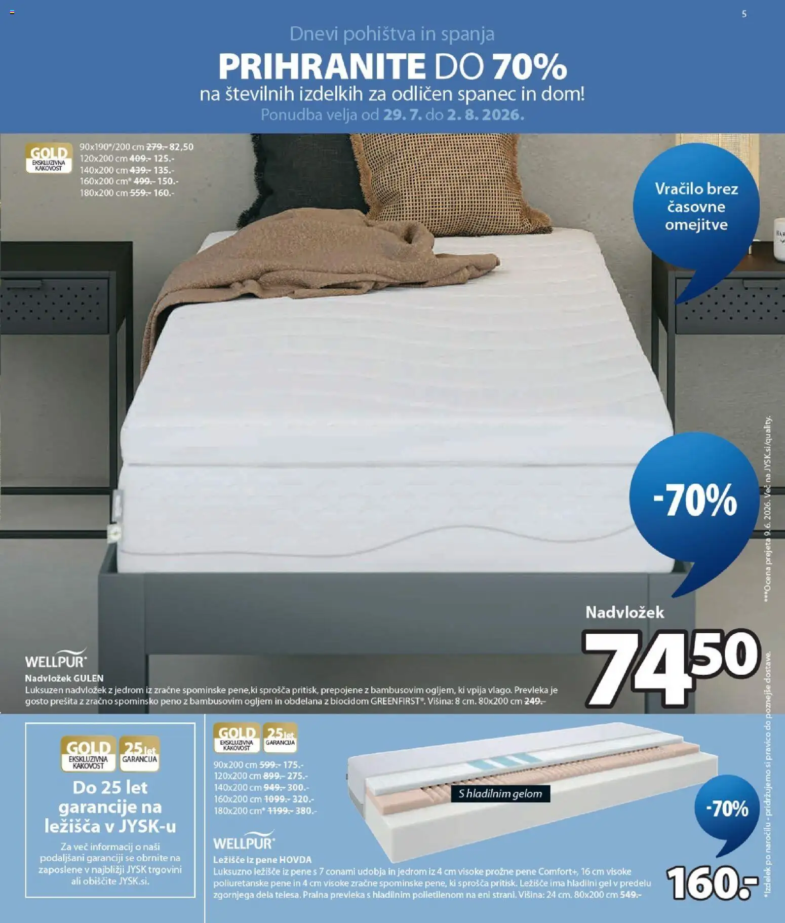 Novi JYSK katalog ponudbe – veljaven od 29.07.2026 | Stran: 5