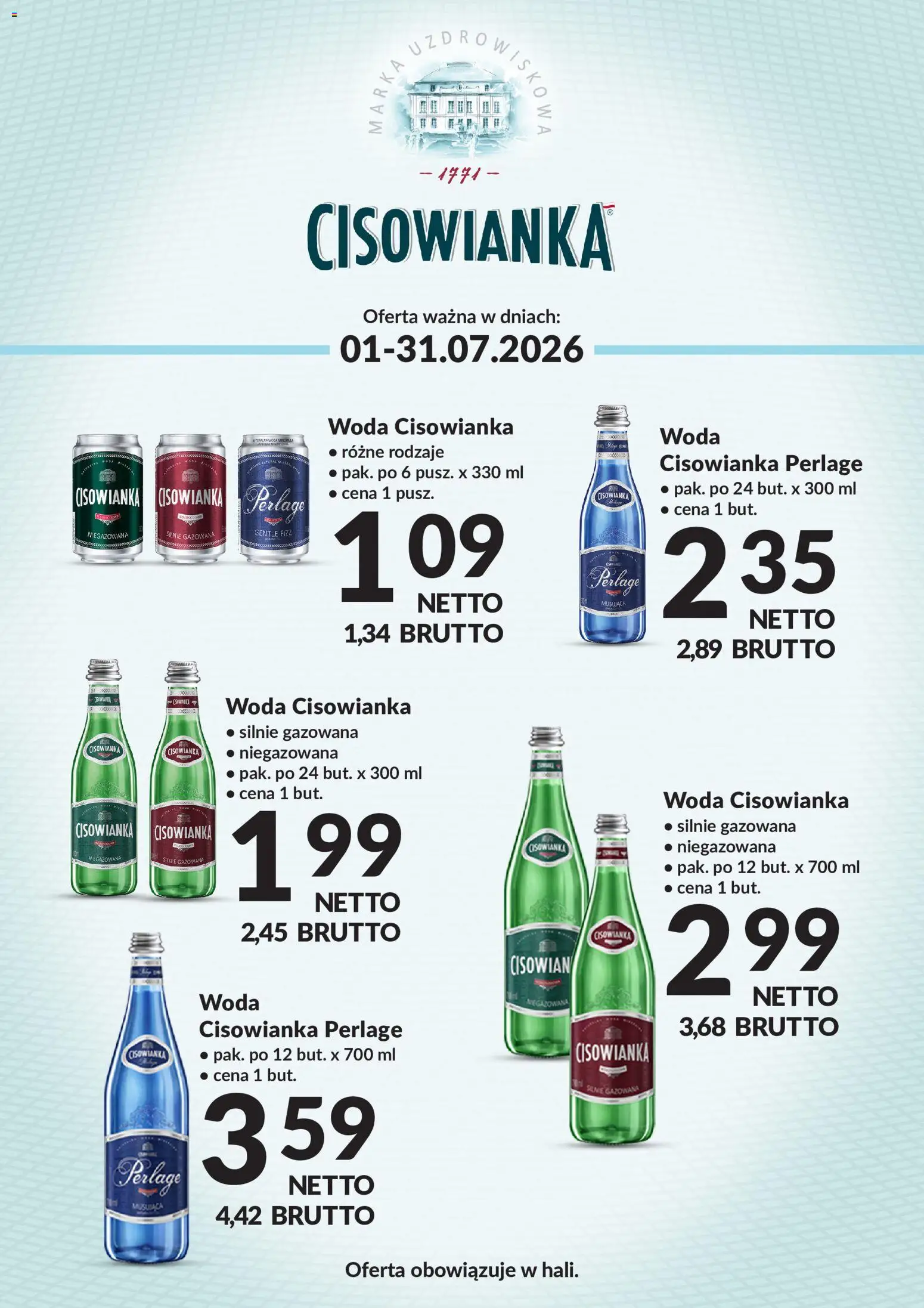 Makro gazetka - Cisowianka od 01.07.2026 | Strona: 1 | Produkty: Woda
