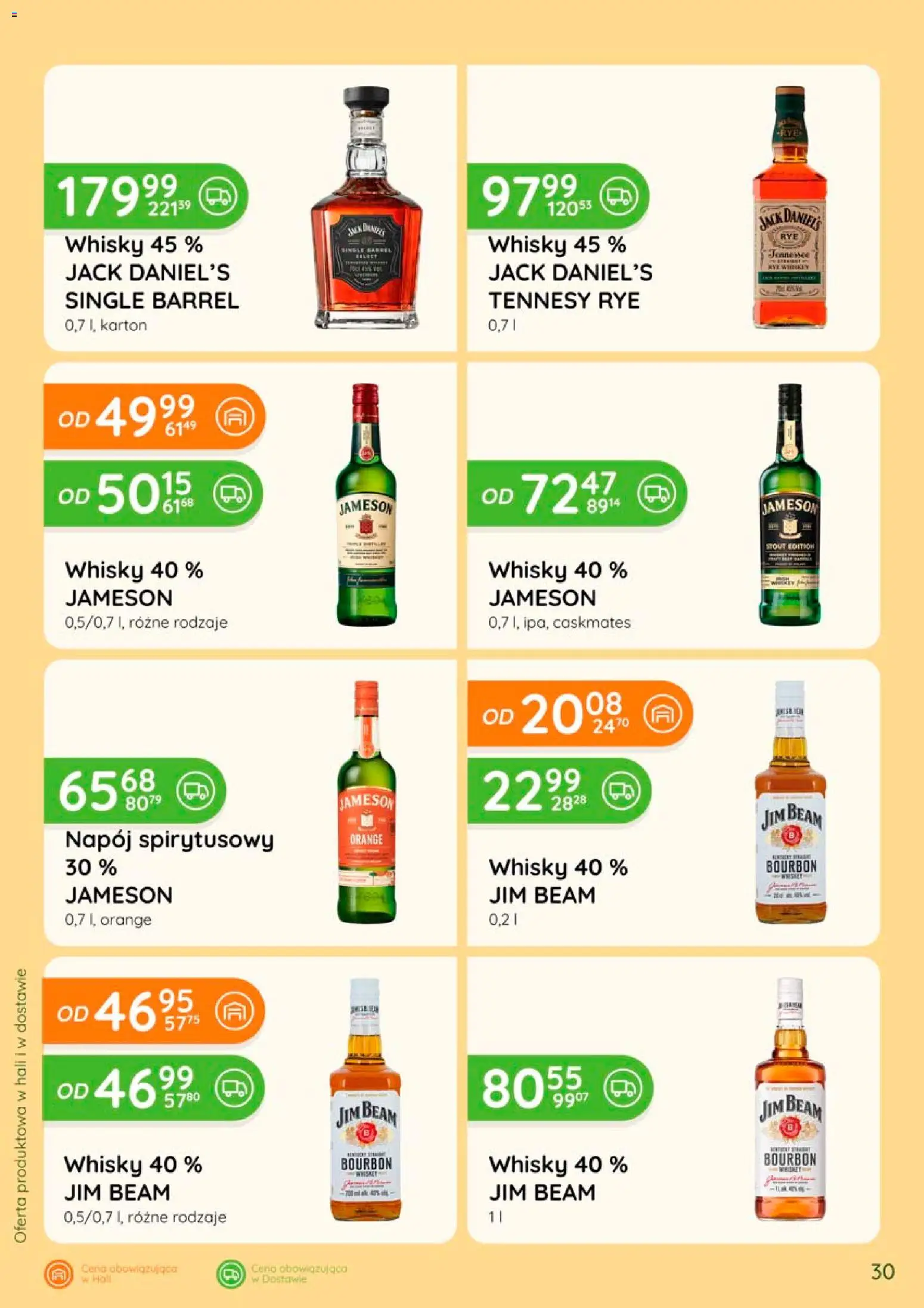 Eurocash gazetka - Katalog Alkoholowy od 01.08.2026 | Strona: 30 | Produkty: Jameson, Jim Beam, Jack Daniel's, Whisky